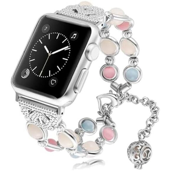 NEW Silver Pearl Apple Watch Band